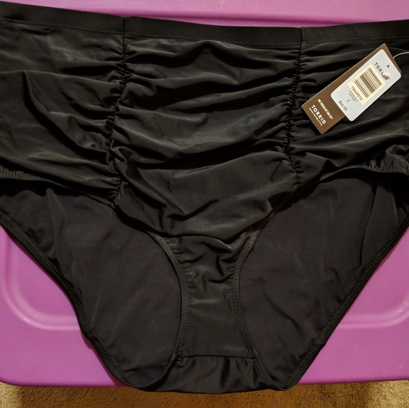torrid Other - Torrid Ruched Black High Waist Bikini Bottoms NWT